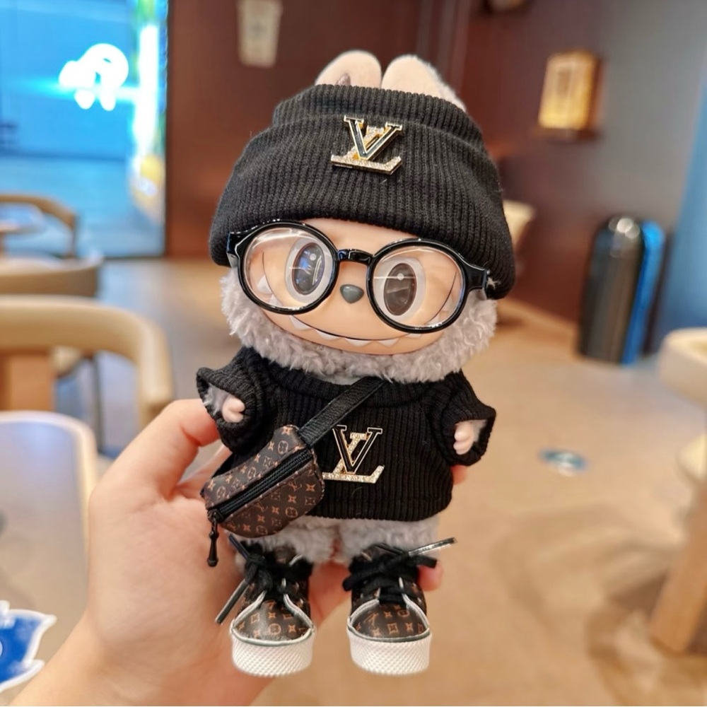Labubu clothes – Cool Labubu Outfit | All-Black Trendy Designer Set